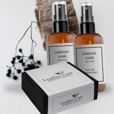Leather Care Kit with Personalised Bespoke Branded Label